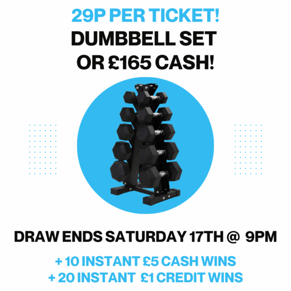 Dumbbell Set OR £165 CASH! +10 x Instant £5