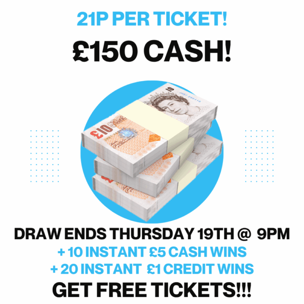 £150 CASH + Instant £5 Wins!