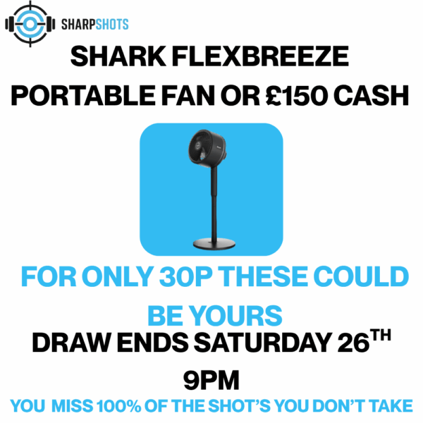 Shark fan + £5 instant wins!