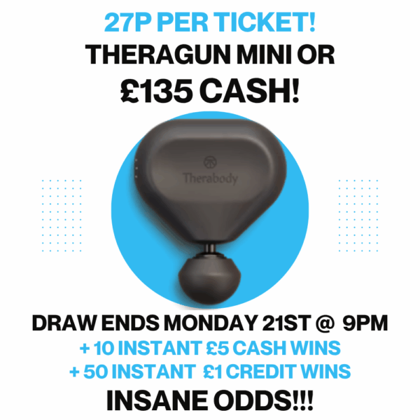 Theragun mini massage gun or £135 cash
