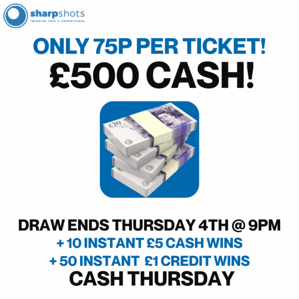 £500 Cash + £5 Instant Wins---