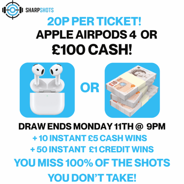 Apple Airpods 4 or £100 Cash